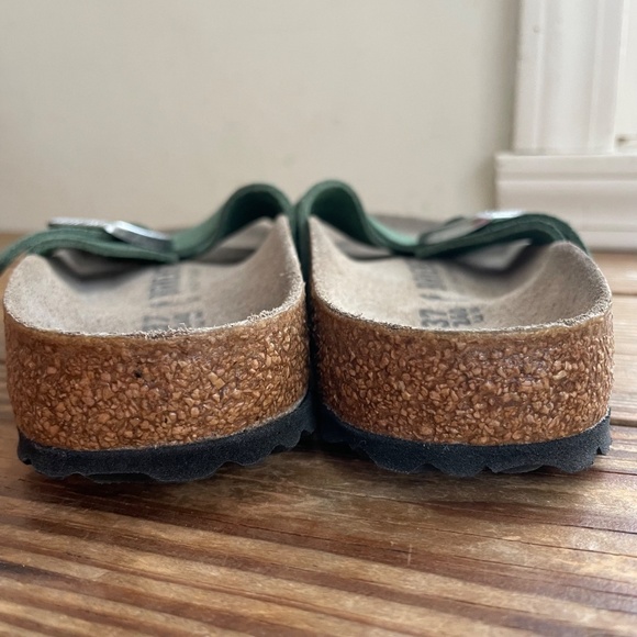 Birkenstock Siena Suede Leather Green Thyme sparkle Like New EU 37 / US 6.5 - 7 - Picture 8 of 16